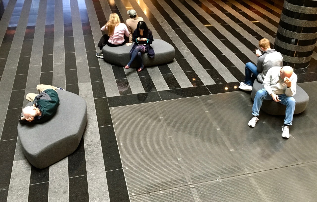 People resting SFMOMA