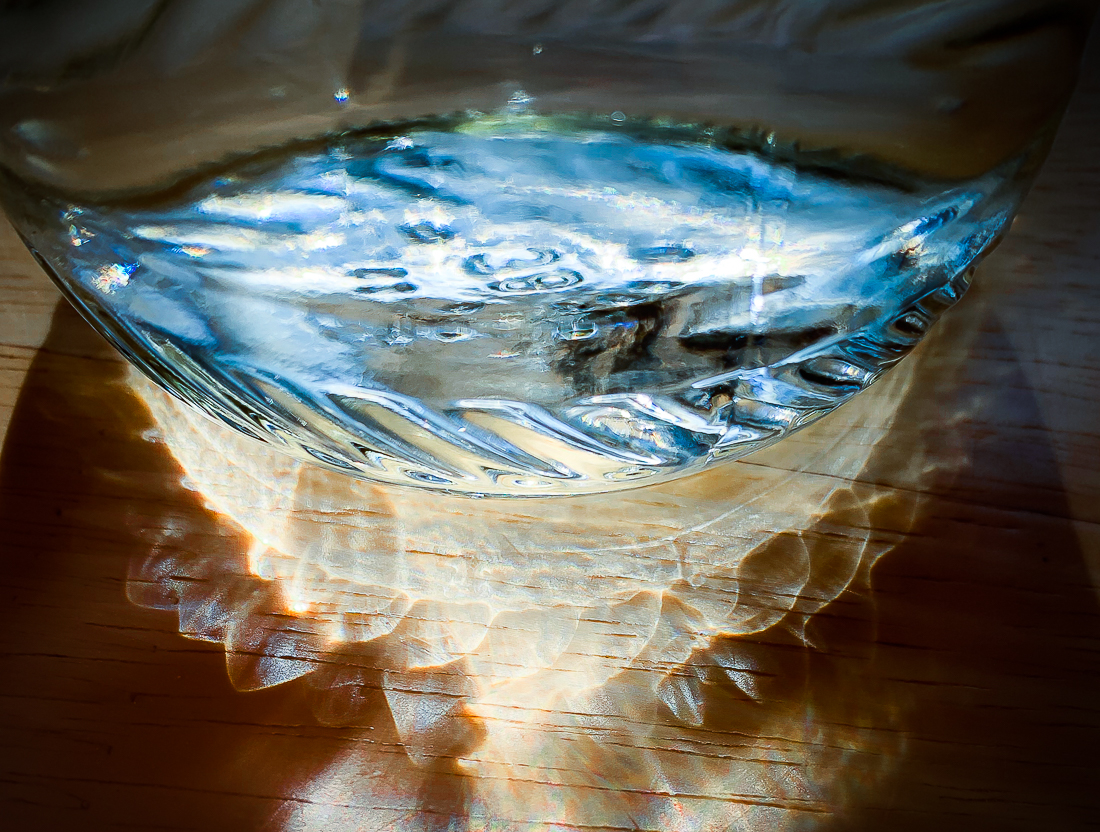 Water, light and a glass-7505